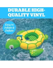 Turtle Water Blaster Pool Float Inflatable RideOn with PoolFed Water Gun for Summer Pool Toy Fun Turtle Water Blaster Pool Float Inflatable RideOn with PoolFed Water Gun for Summer Pool Toy Fun