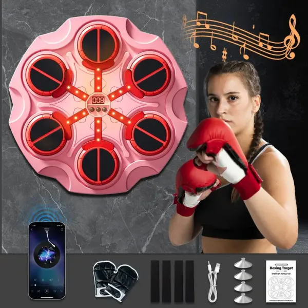 New Music Boxing Machine, Boxing Machine Upgraded Version 2.0 Music Boxing Parent-child Game, Wall-mounted Home Gym Equipment, Music Wall Boxing Machine