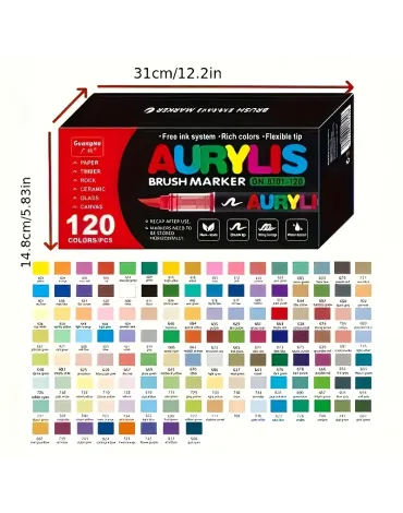 120pcs Acrylic Markers Set, Large Ink Flow, Uniform Color, Odorless, Smooth Writing, No Fading, Waterproof, Suitable for Rock, Wood, Plastic, Office, Painting, Art Supplies, DIY, Back to School 120pcs Acrylic Markers Set, Large Ink Flow, Uniform Color, Odorless, Smooth Writing, No Fading, Waterproof, Suitable for Rock, Wood, Plastic, Office, Painting, Art Supplies, DIY, Back to School