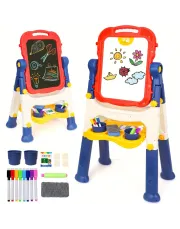 Art Easel for Kids, Adjustable Standing Rotatable Double Sided Easel with Painting Accessories for Toddlers Boy S& Girls Age 3+ Years Old, Standing Toddler Art Easel, Ideal Birthday/Christmas Gifts Art Easel for Kids, Adjustable Standing Rotatable Double Sided Easel with Painting Accessories for Toddlers Boy S& Girls Age 3+ Years Old, Standing Toddler Art Easel, Ideal Birthday/Christmas Gifts