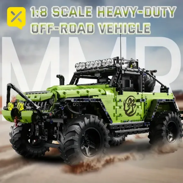 Super Large Scale Heavy-Duty Off-Road Building Blocks, Exquisite Assembly Fun. Sturdy Chassis with Cool Big Tires and Rich Details