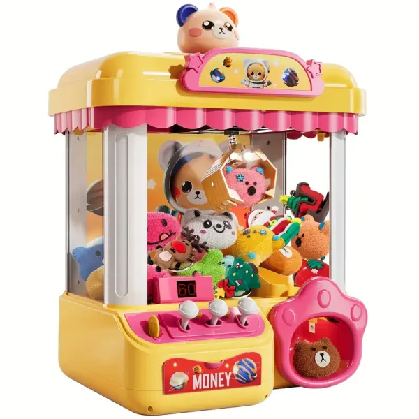 Claw Machine with Claw - Interactive Arcade Game with Moving Claw Arm, Money Slot & Prize Dispenser - Birthday Party/Fairground Carnival Game for Kids Ages 4-8