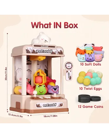 Youngsters' Mini Bear Claw Machine - Battery-Powered, Non-Rechargeable AA Batteries Included, Perfect for Party Favors & Birthday Gifts Youngsters' Mini Bear Claw Machine - Battery-Powered, Non-Rechargeable AA Batteries Included, Perfect for Party Favors & Birthday Gifts