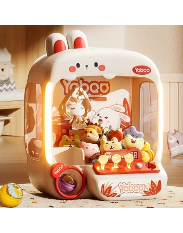 Large Claw Machine Arcade Game with Bunny Window - Interactive Claw Dispenser with Sounds & Lights Large Claw Machine Arcade Game with Bunny Window - Interactive Claw Dispenser with Sounds & Lights